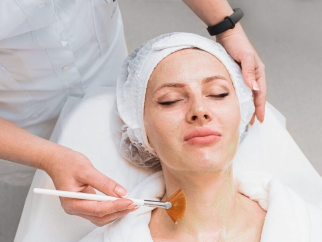 woman relaxing with enzyme treatment